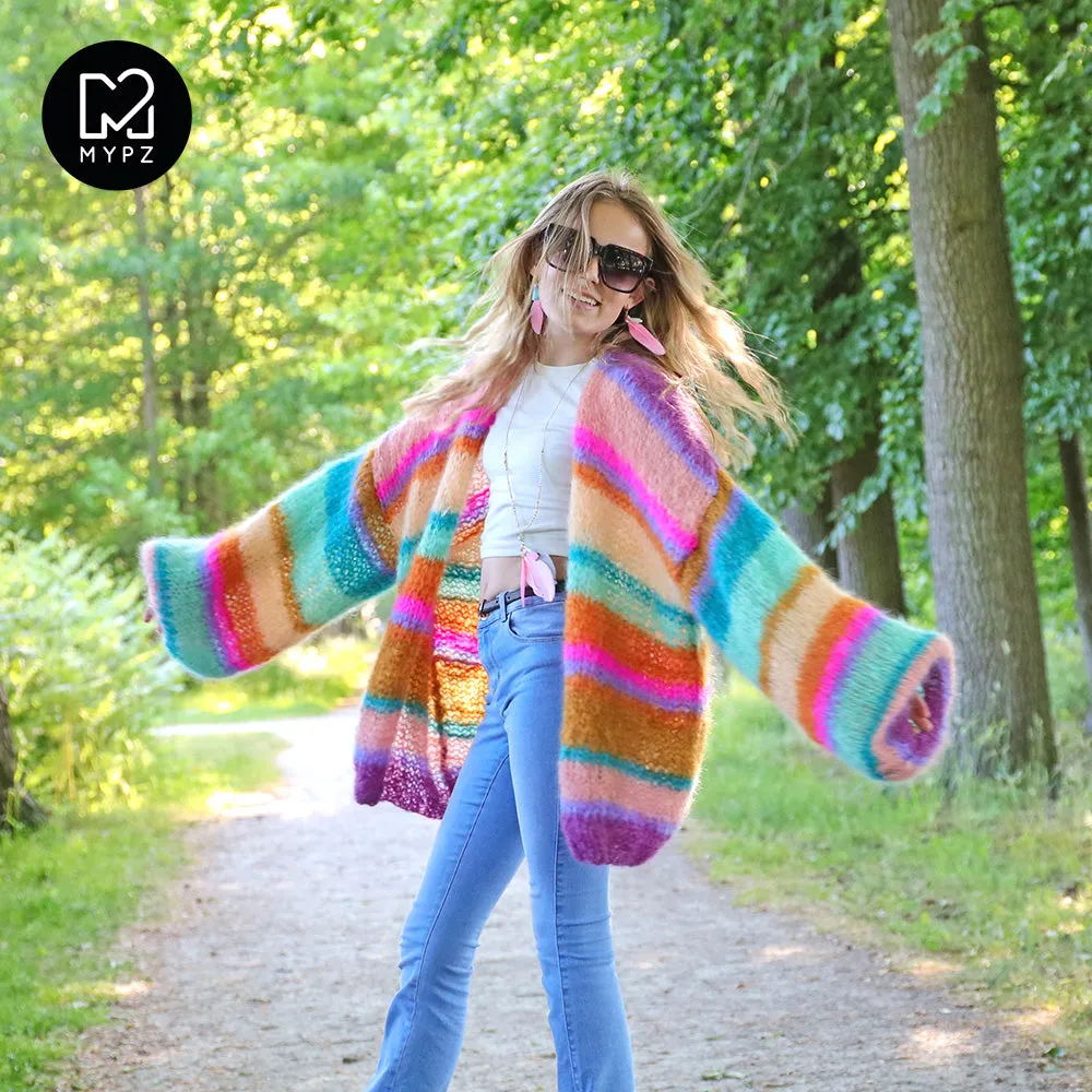 Knitting pattern – MYPZ Basic Light Mohair Cardigan Crystal No10 (ENG-NL-DE)