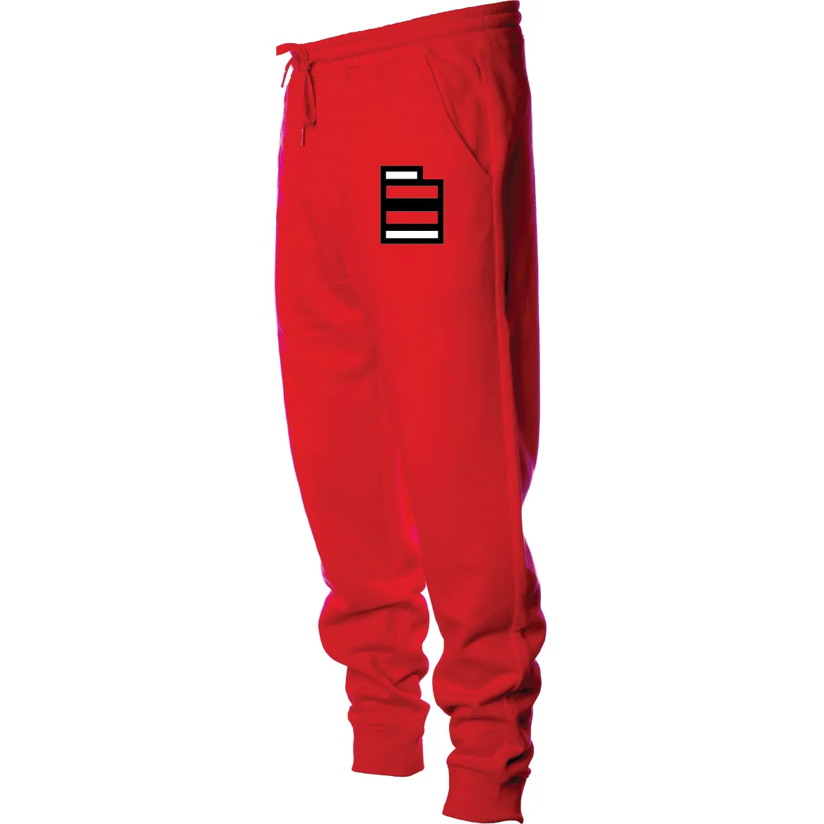 Men's Midweight Fleece Red Joggers