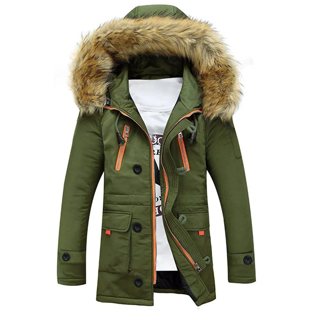 Men's Winter Hooded Down Coat Parkas