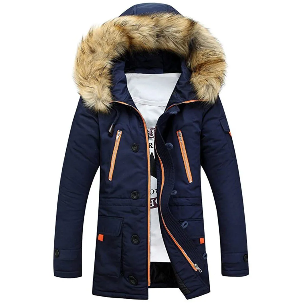 Men's Winter Hooded Down Coat Parkas