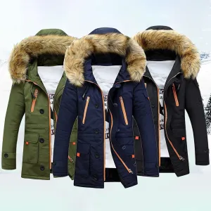 Men's Winter Hooded Down Coat Parkas