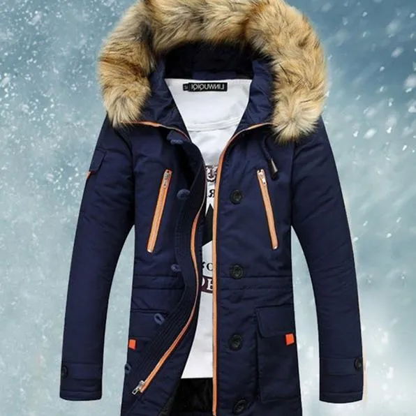 Men's Winter Hooded Down Coat Parkas