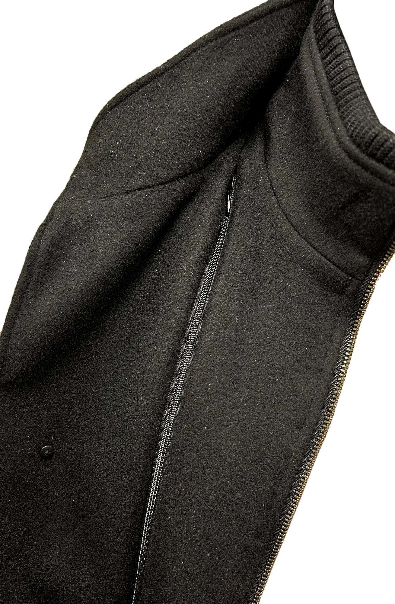 MONT-ROYAL BLACK WOOL & CASHMERE CAR COAT