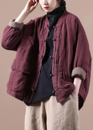 Mulberry Oversized Linen  Coat Outwear Winter Parkas