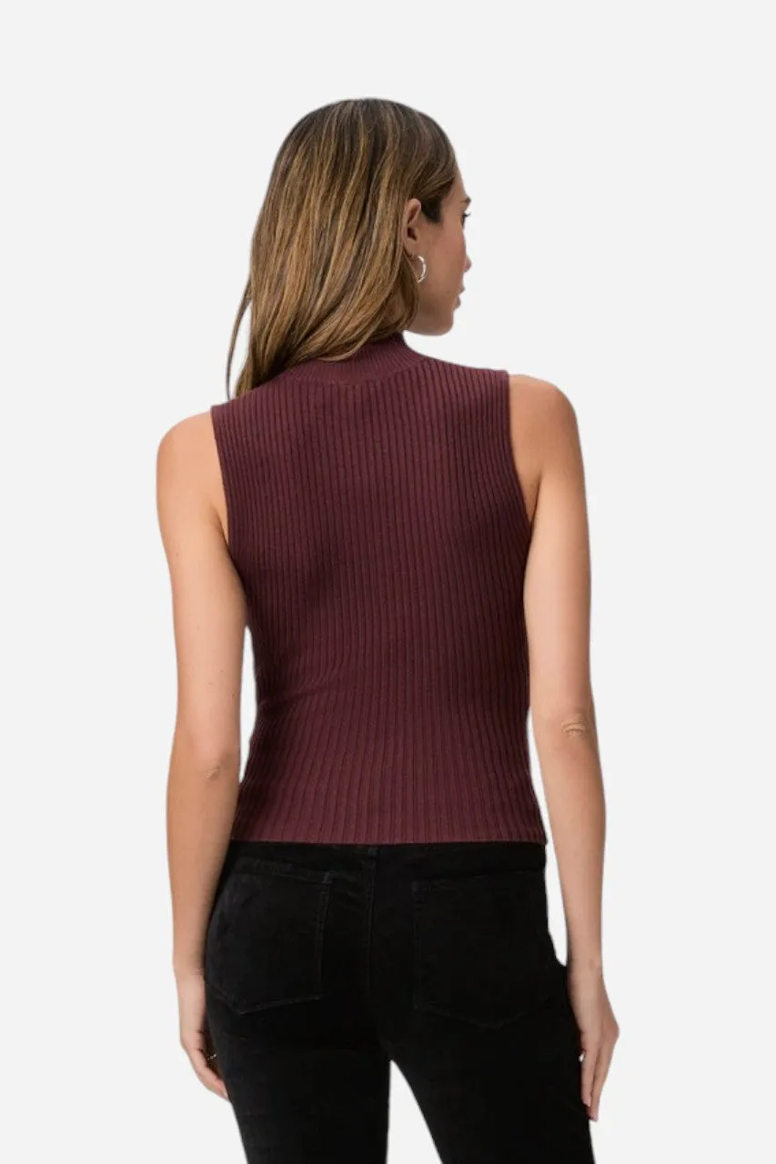 Paige Fidelia Tank Oxblood