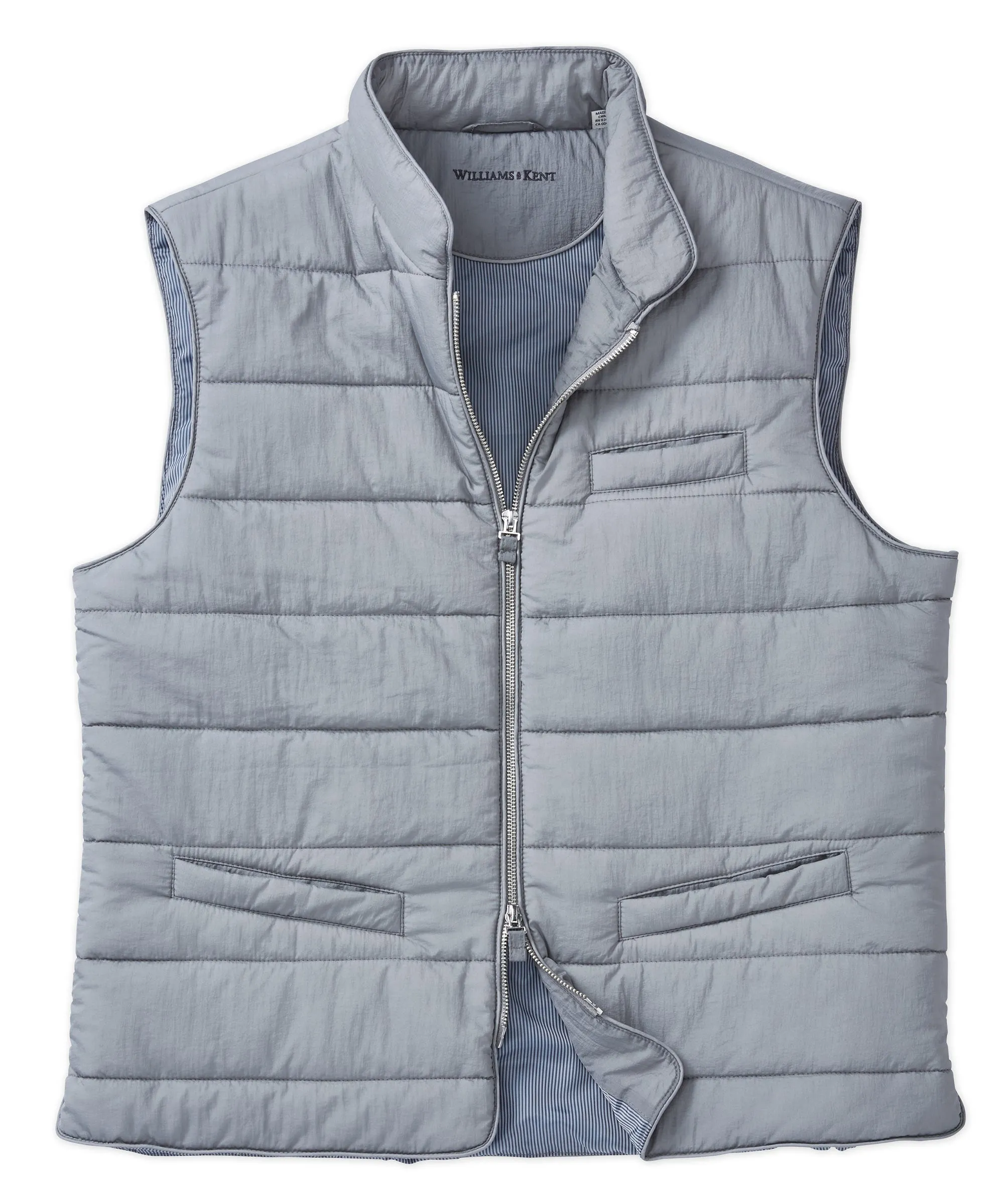 Quilted Nylon Zip-Front Vest