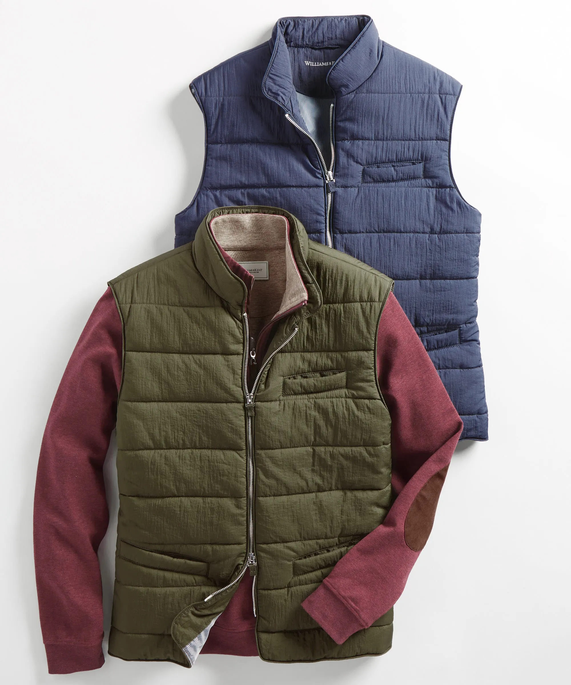 Quilted Nylon Zip-Front Vest