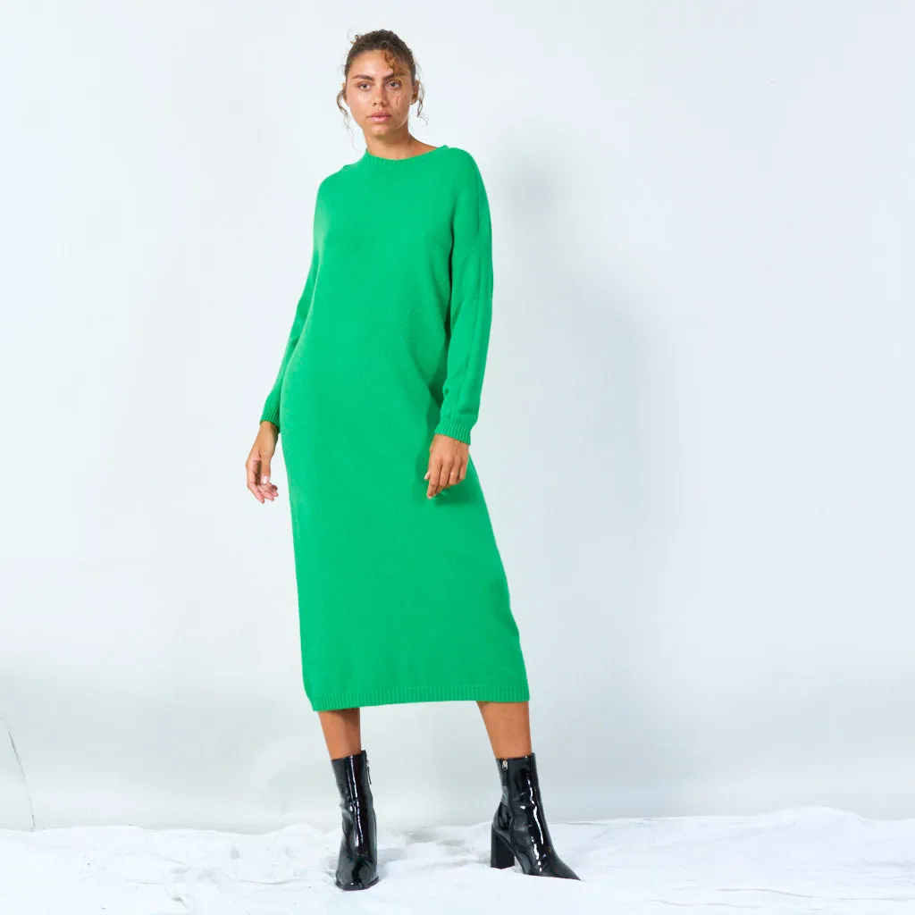 Relaxed fit midi sweater dress wholesale