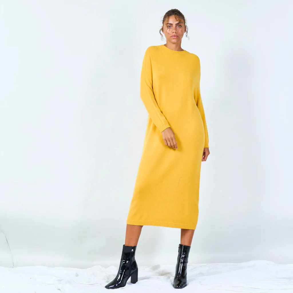 Relaxed fit midi sweater dress wholesale