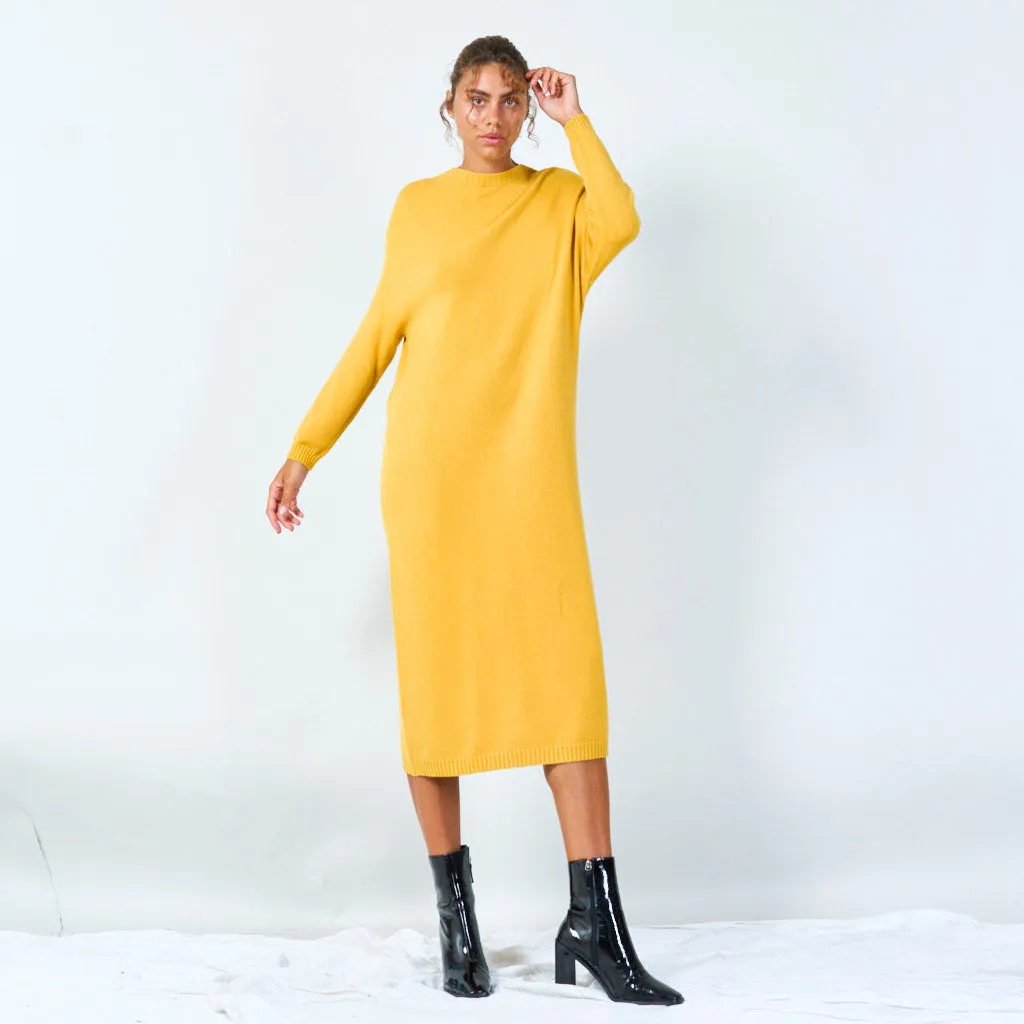 Relaxed fit midi sweater dress wholesale