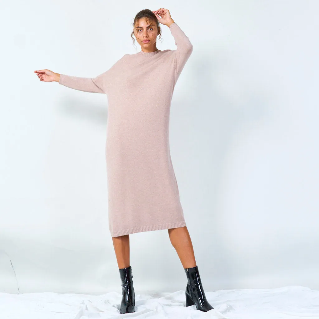 Relaxed fit midi sweater dress wholesale