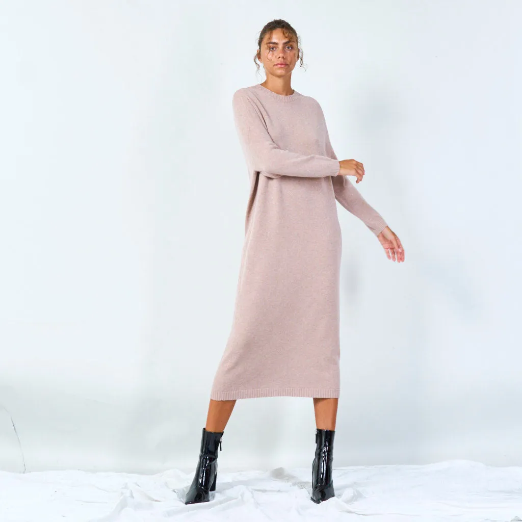 Relaxed fit midi sweater dress wholesale