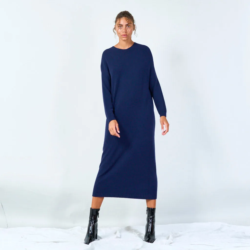 Relaxed fit midi sweater dress wholesale