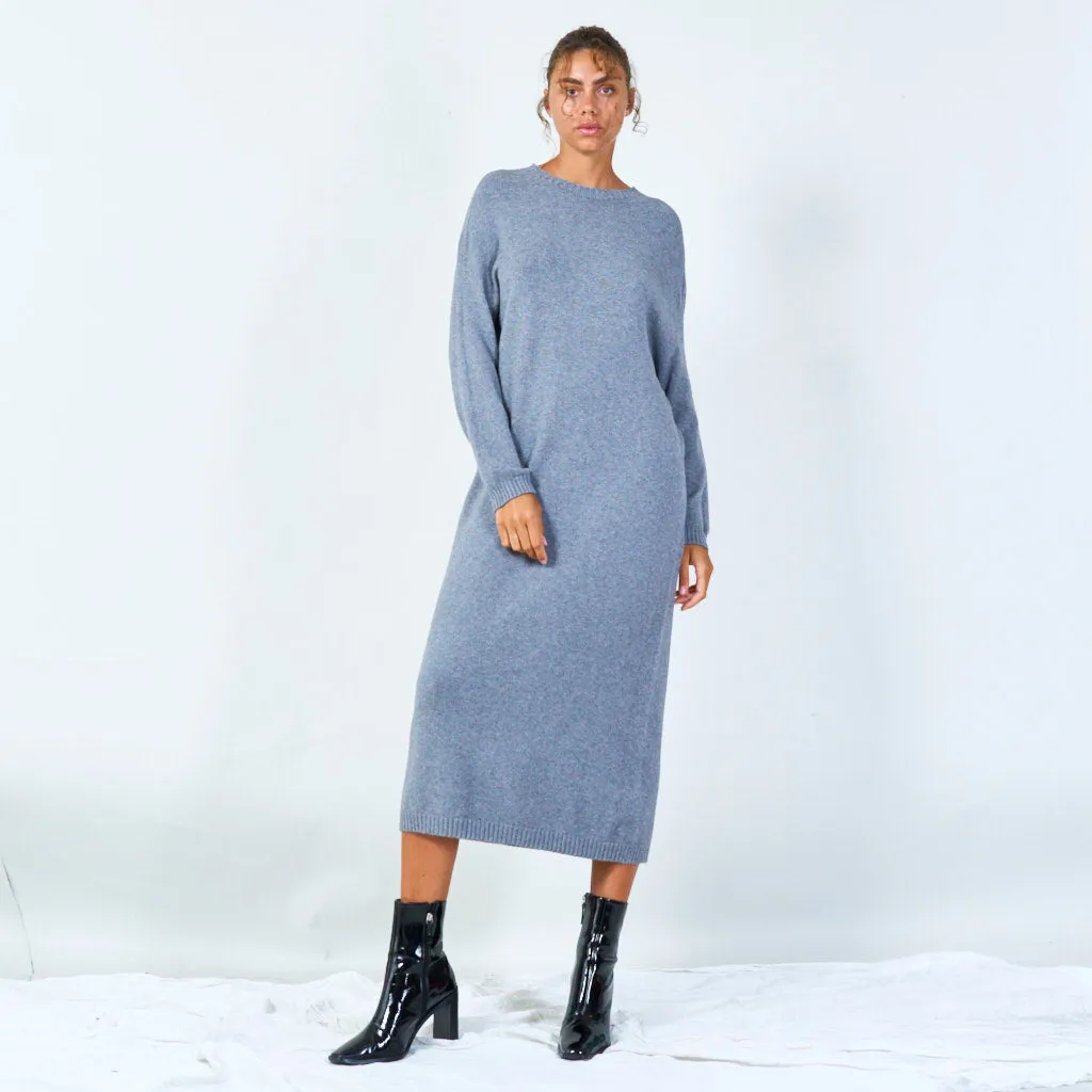 Relaxed fit midi sweater dress wholesale