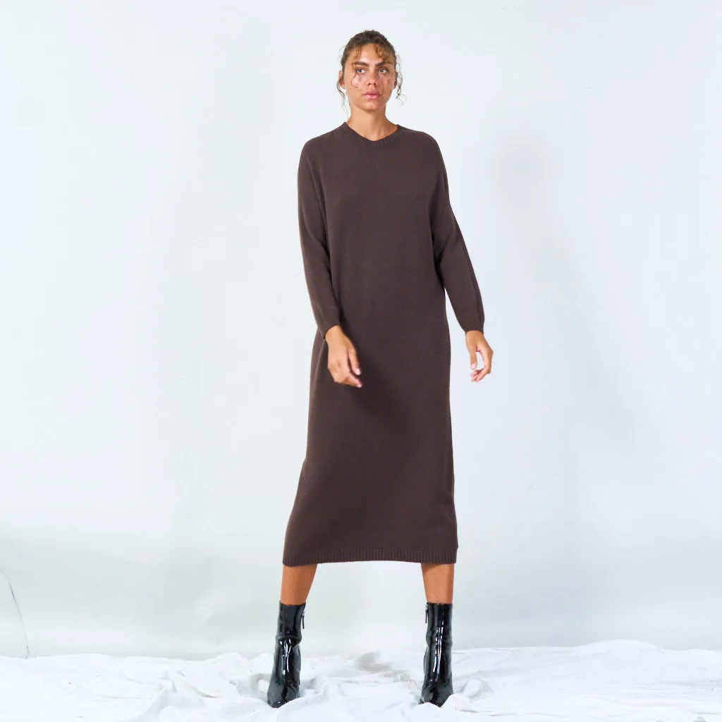 Relaxed fit midi sweater dress wholesale