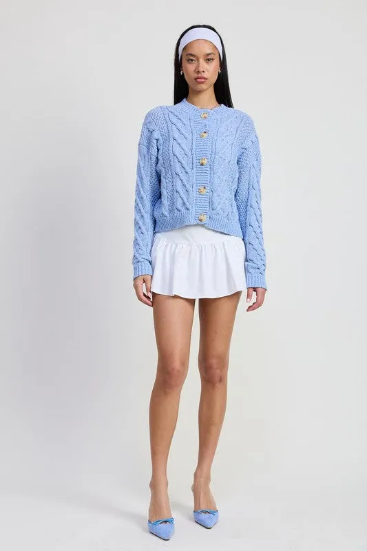 Sky's The Limit Cable Knit Sweater