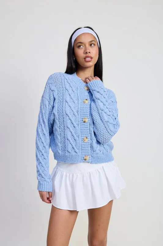 Sky's The Limit Cable Knit Sweater