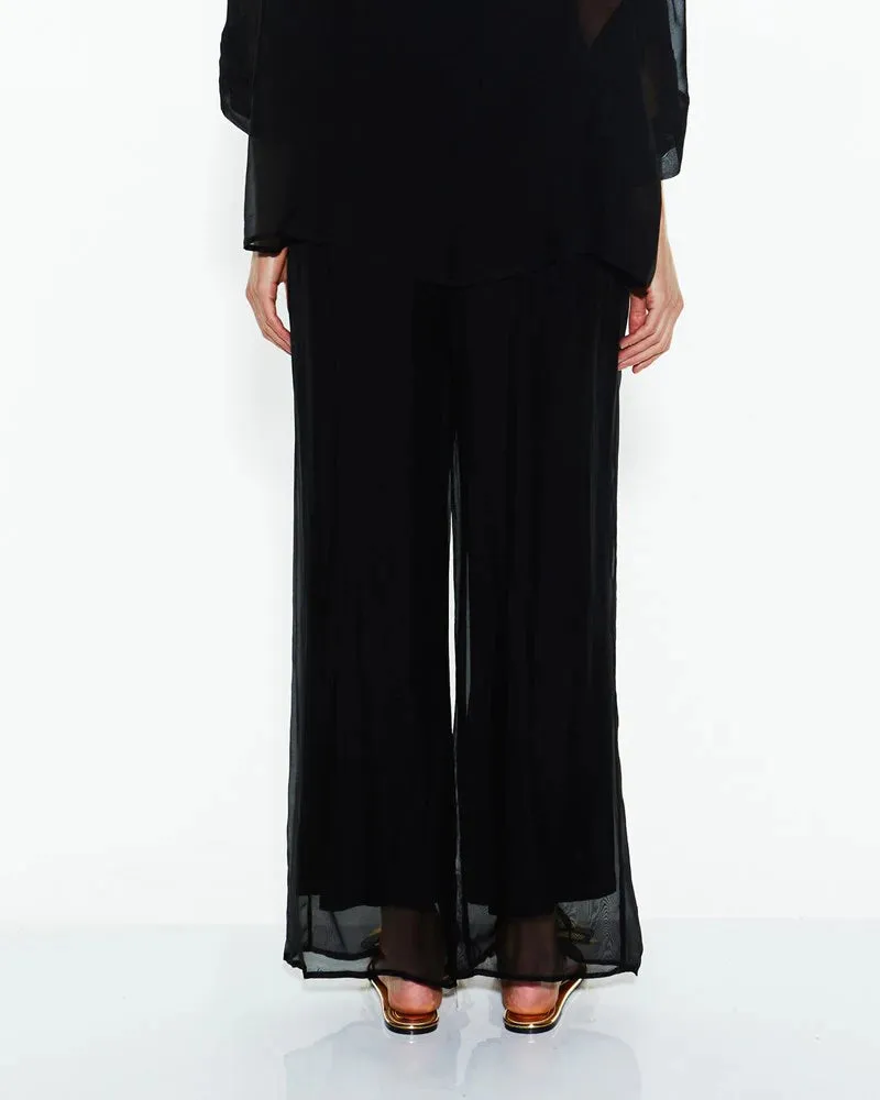 Sunlight and Shadow Silk Pant - Black