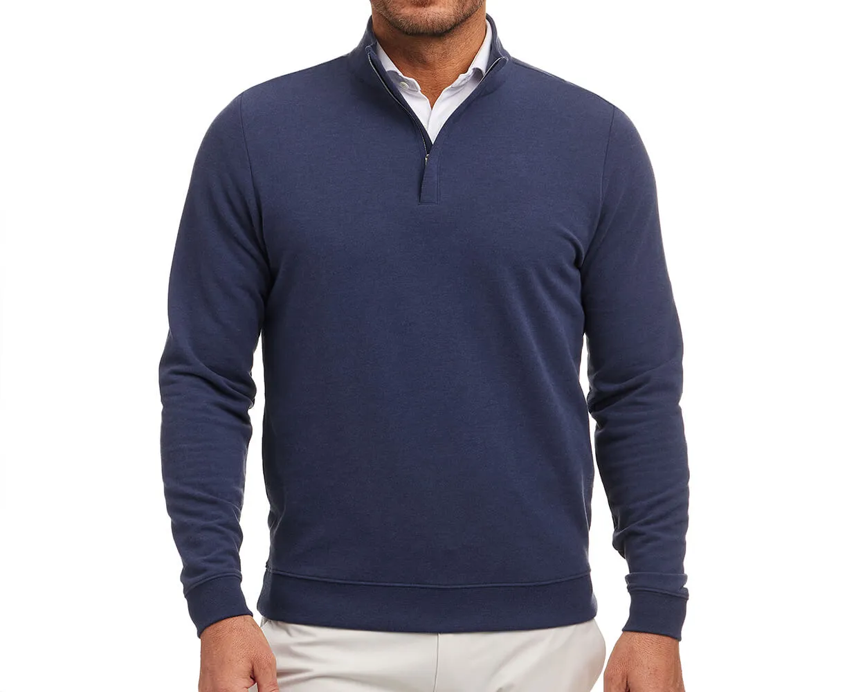 The Harper Pullover: Heathered Atlantic