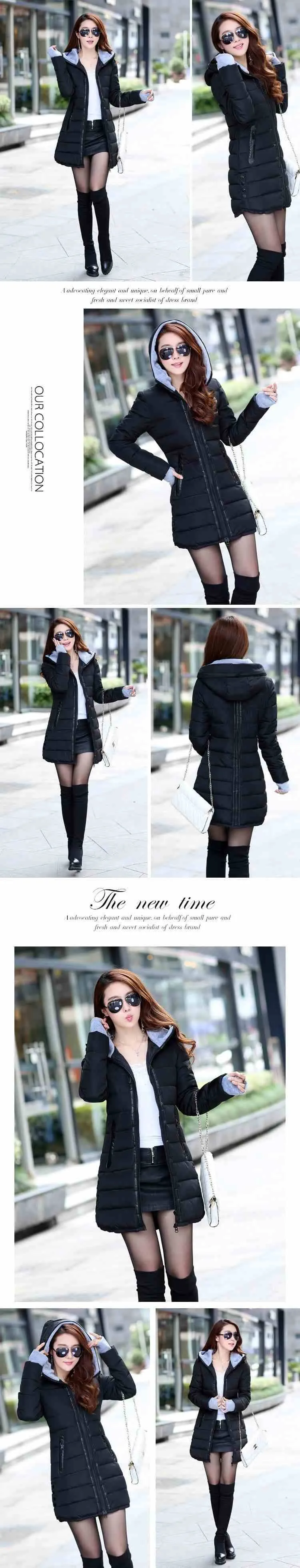 Waterproof Autumn Winter fashion casual women overcoat warm jacket thick long Lady Coats female warm Parkas