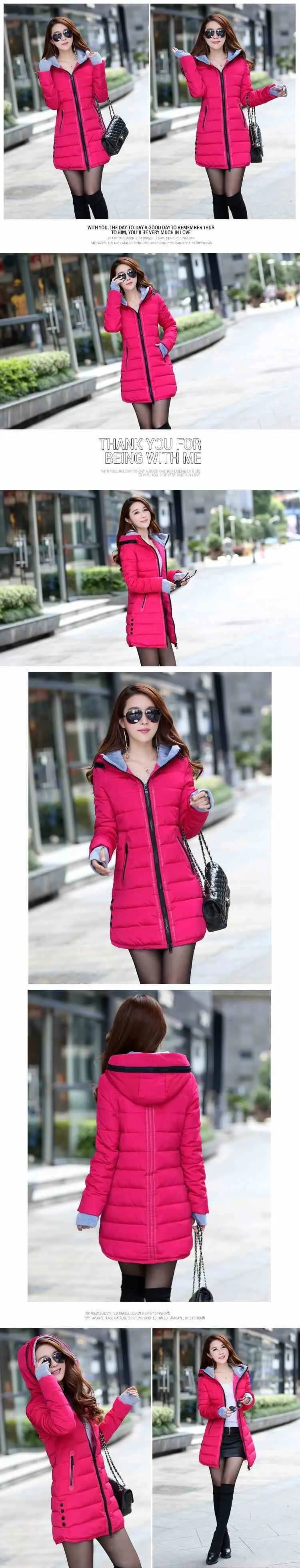 Waterproof Autumn Winter fashion casual women overcoat warm jacket thick long Lady Coats female warm Parkas