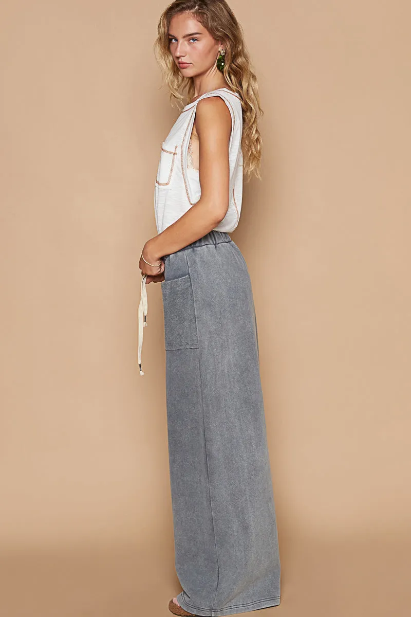 Wide Leg Terry Pant #555