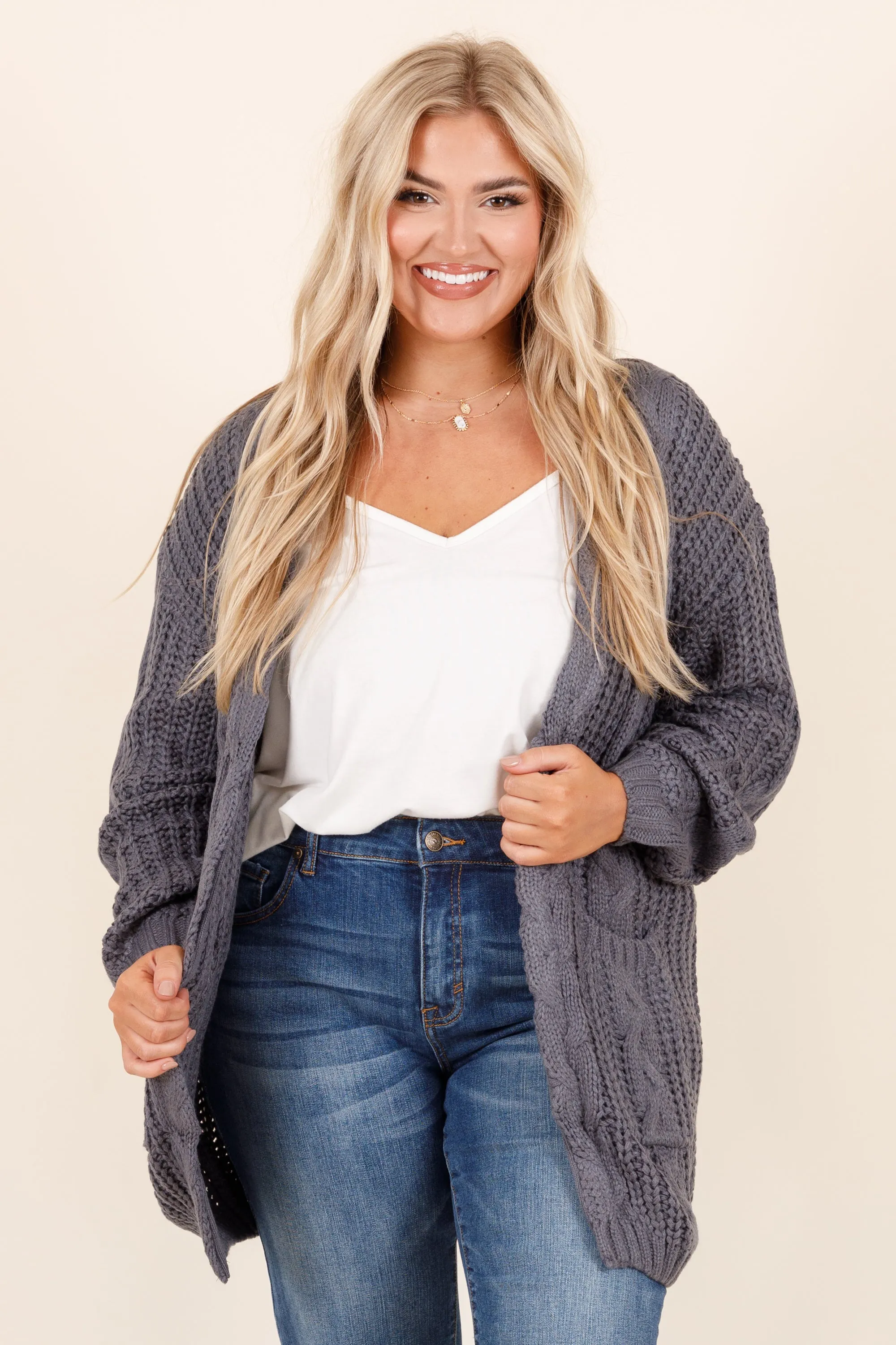 Wonderful Winters Cardigan, Gray