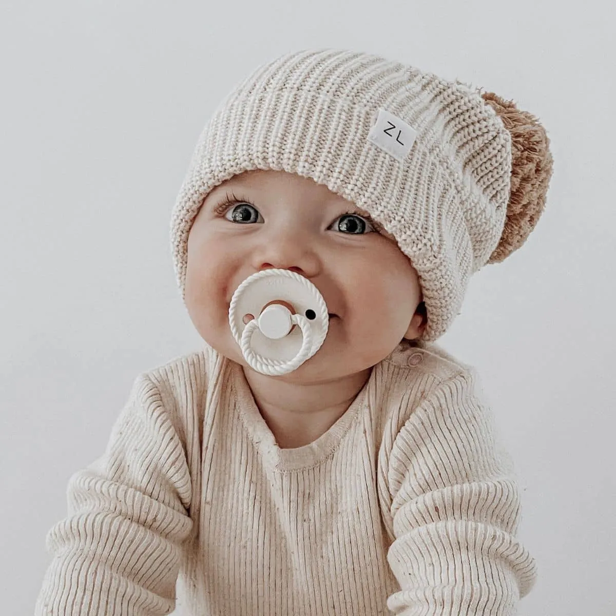 Ziggy Lou Chunky Knit Beanie -  Biscotti Fleck